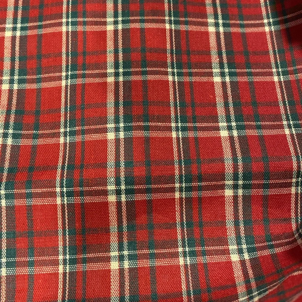 NIP Longaberger Plaid Tidings Serving Tray Basket Fabric Liner 20338 Liner Only